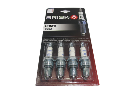 Свечи Зажигания Brisk Super ВАЗ 8V 2108-21099 2110 Ланос Сенс 4шт LR15YC (42377)