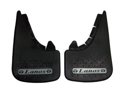 Брызговики Ланос, Сенс MD универсальные, надпись "LANOS", к-кт 2шт, 350 х 225 мм, резиновые (32524)