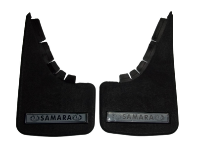 Брызговики ВАЗ 2108, 2109, 21099, 2113-2115 MD универсальные "SAMARA", к-кт 2шт, 350 х 225 мм, резина (33763)