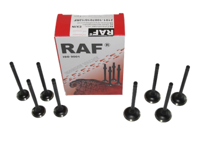 Клапан RAF ВАЗ 2101, 2102, 2103, 2104, 2105, 2106, 2107, 2121, 21213, комплект впуск-випуск 8 шт (49087)