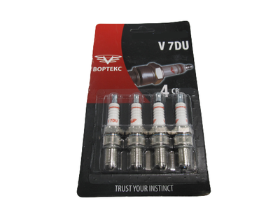 Свечи зажигания VORTEX ВАЗ 2101-07 2108-099 Нива Таврия Москвич 4шт V7DU (30207)