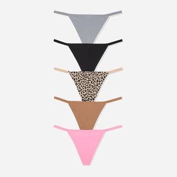 Набор трусиков стринги женских Victoria's Secret 598643565 XL 5 шт Яркий микс (1161870146)