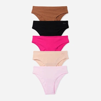 Набір трусиків-сліпів жіночих бавовняних Victoria's Secret 60957693 XL 5 шт. Базовий мікс (1161868505)