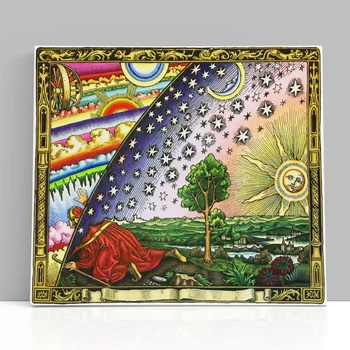 Интерьерная картина Край Земли, Flammarion, Фламмарион, Вселенная, астрономия, 30×36 см (id7347)