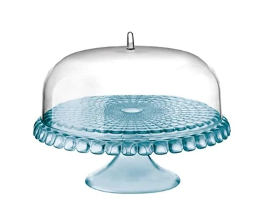 Тортовница Guzzini Tiffany Голубая пластиковая круглая с крышкой 36 см (163-135-19940081)
