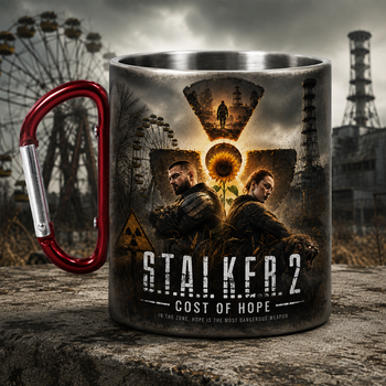 Чашка с карабином в стиле STALKER 2: Cost of Hope 300 мл.