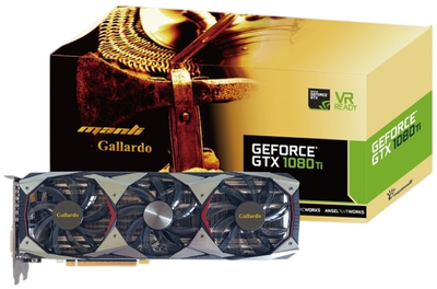 Відеокарта GeForce GTX 1080 Ti 11GB Manli Gallardo RGB (M-NGTX1080TIG/5RIHDPPP-F372G) Б/В