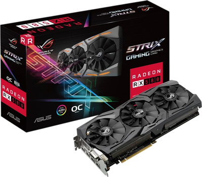 Видеокарта AMD Radeon RX 580 8GB Asus ROG Strix OC (ROG-STRIX-RX580-O8G-GAMING) Б/У