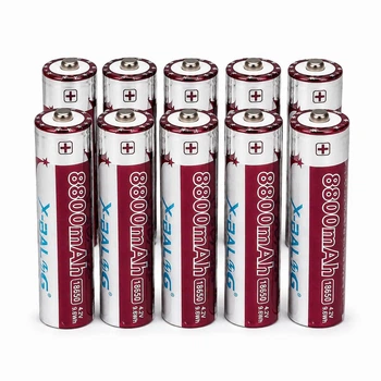 Акумулятор Li-ion 18650, 8800 mAh 4.2V перезаряджуваний, 10 шт