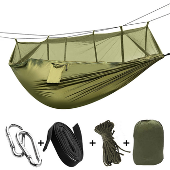 Туристический гамак до 200 кг с москитной сеткой HAMMOCK NET, Хаки