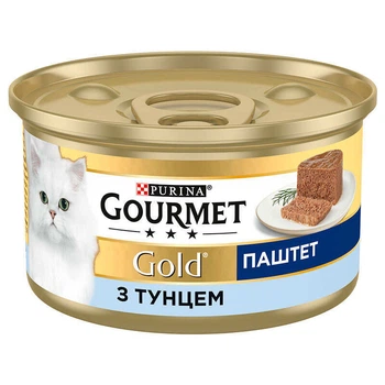 Консервированный корм паштет с тунцом для взрослых кошек Gourmet Gold 85 г (7613031381029)