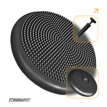 Балансировочная массажная подушка с насосом и коробками EasyFit Balance Cushion-A EF-1840s-BK Черный