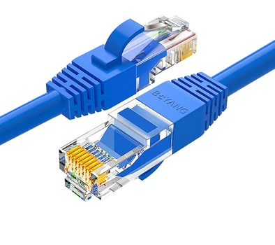 Патч-корд Boyang BY-610B Cat 6 UTP медный 24AWG 10 м Синий