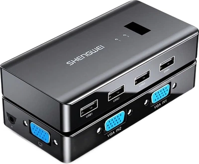KVM-перемикач Shengwei DVK1201G 2-портовий VGA USB