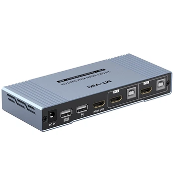 KVM-перемикач MT-Viki MT-HK201W 2-портовий HDMI-USB 4K при 30 Гц