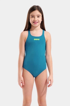 Купальник слитный для девушек TEAM SWIMSUIT SWIM PRO SOLID бирюзовый Дит 140 см
