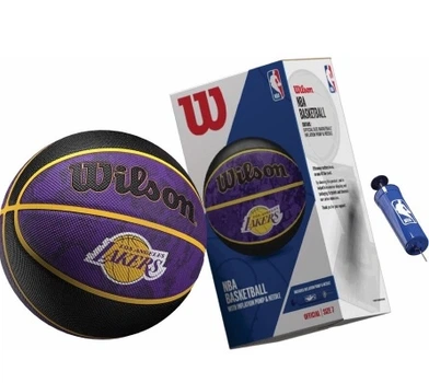 М'яч баскетбольний Wilson NBA Team Tiedye BSKT LA Lakers Фіолетовий 7 (WZ4007803XP)