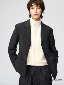 Піджак класичний жіночий Uniqlo 687332823 L Чорний (1161936940)