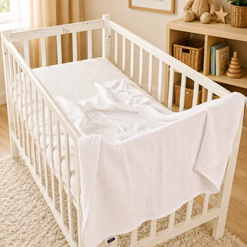 Плед детский MirSon №001 Pure Muslin White 150х220 см (2200013892854)
