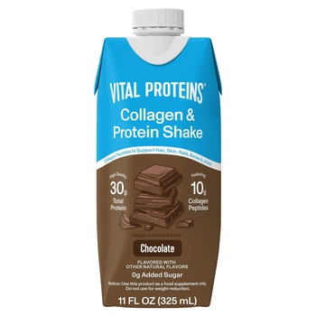 Протеїновий коктейль Vital Proteins Collagen&Protein Shake Chocolate 325 мл готовий з колагеном зі смаком шоколаду