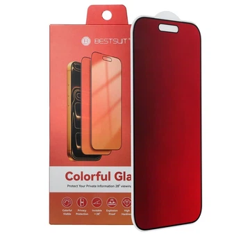 Защитное стекло Bestsuit Flexible Colorfull Privacy 180 для iPhone 16 Pro Max Magenta (5903396475788)