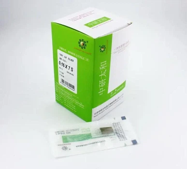 Голки Zhongyan Taihe для акупунктури та рефлексотерапії Zhongyan Taihe 0,16*7 мм. Набір 500 голок