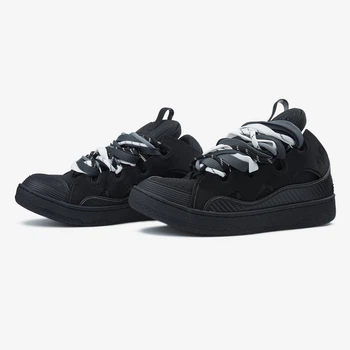 Кеды мужские черные Lan Curb Sneakers Black Rope Laces Mix 41