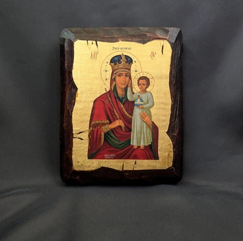 Писаная икона Божией Матери Призри на смирение 12×15 см
