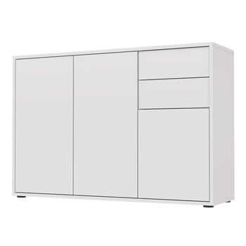 Комод напольный MEBLIBUD NICOLE з 2-ма шухлядами з 3-ма дверми 109,9x36x74 см Белый