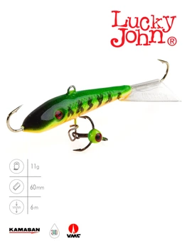 Балансир Lucky John FIN 4 60мм 20г морозостойкий пластик для окуня и щуки