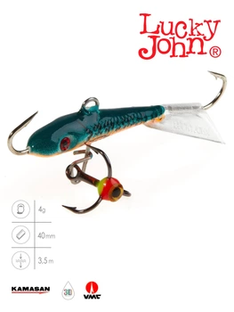 Балансир Lucky John FIN 3 40 мм 4 г морозостойкий пластик цвет 53