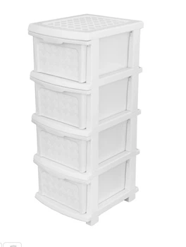 Комод 4-ярусний “Компакт Плюс” білий 34x40x86см R plastic