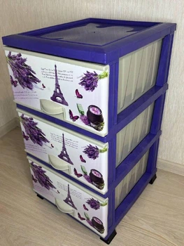 Пластиковый Elif Plastik комод Elif на 3 выдвижных ящика Париж