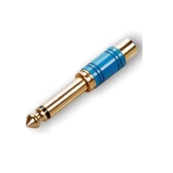 Переходник Roxtone RA-065-BL Jack 6.3 mono male (папа) - RCA female (мама)