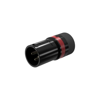 Роз'єм Roxtone LX-3MH XLR (тато) метал, низькопрофільний обертовий