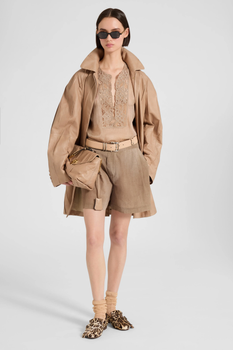 Костюм жіночий Ermanno Scervino лляний S Бежевий