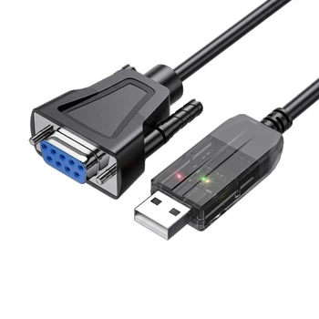 Кабель DIT IOT5084B USB — RS232 з роз'ємом DB9 «мама» на чіпі FTDI, 50 м, промисловий