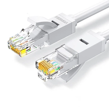 Кабель Ethernet UGREEN 15992 Cat6 гігабітний вита пара, сіро-білий, 25 метрів