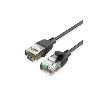 Патч-корд 0.5м, UTP cat 6A RJ-45 slim black Vention (IBIBD)