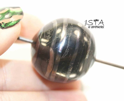 Стеклянная бусина № 9758 23 мм отв 3 мм ISTA Lampwork
