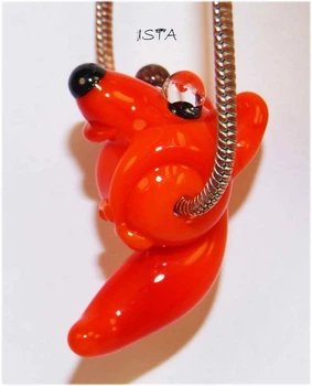 Стеклянная бусина № 3904 28*14 мм отв 2мм ISTA Lampwork