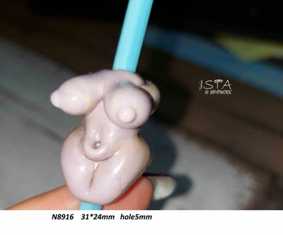 Стеклянная бусина 31*24мм отв: 2 мм № 8916 ISTA Lampwork