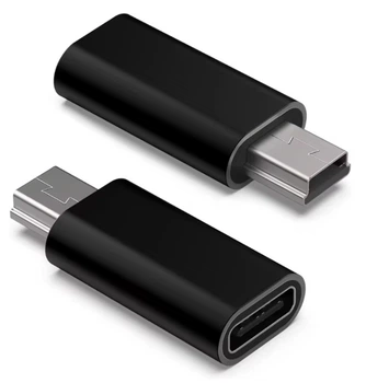 Переходник адаптер Type-C to MiniUSB F-M USB2.0 2.4A Black (500436)