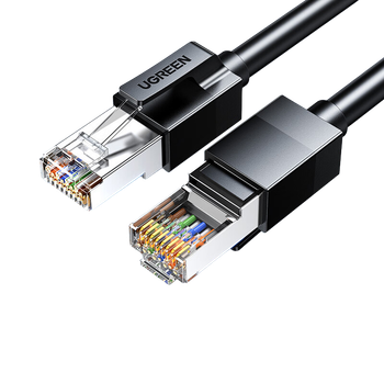 Патч-корд Ugreen 55177 Cat 6 витая пара экранированный 1 Гбит/с 12 м Черный