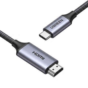 Кабель UGREEN Type-C на HDMI, 4K 60 Гц и 2K 144 Гц, совместим с Thunderbolt 4/5, для телефона и ноутбука Apple, для вывода на монитор, 1.5 м