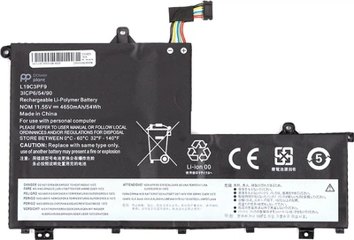 Акумулятор PowerPlant для ноутбуків Lenovo ThinkBook 14-IML (L19C3PF9) 11.55V 4650mAh (NB482146)