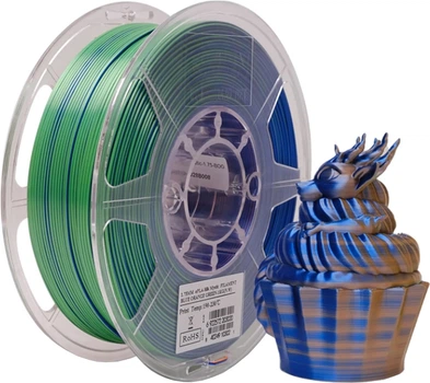 Filament eSUN ePLA-Silk Mystic Filament do drukarek 3D 1 kg 1.75 mm niebieski|pomarańczowy|zielony (S-MYSTIC175BOG1)