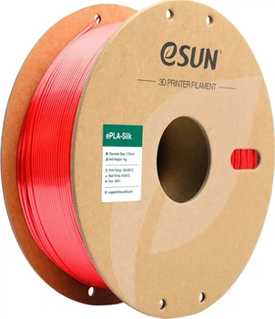 Filament eSUN eSilk-PLA Filament do drukarek 3D 1 kg 1.75 mm czerwony (ESILK-PLA175R1)