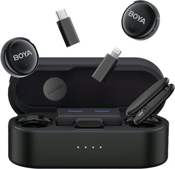 Бездротовий мікрофон Boya LINK 3-01 Type-C/TRS/Lightning Black