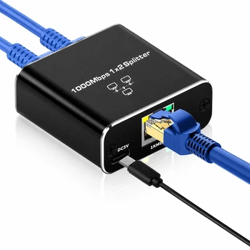 RJ45 спліттер 1 у 2 на Gigabit LAN адаптер Stone мережевий адаптер перехідник ethernet (ST-RJSP-1x2)